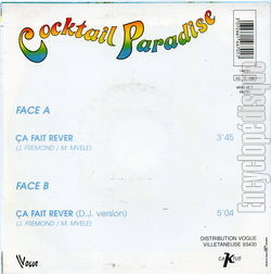 [Pochette de a fait rver (COCKTAIL PARADISE) - verso]