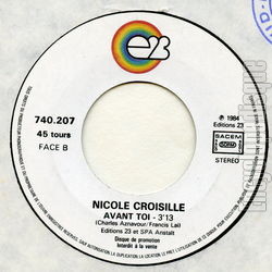 [Pochette de Un deuxime amour (Nicole CROISILLE) - verso]