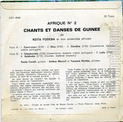 [Pochette de Chants et danses de Guine (DOCUMENT) - verso]