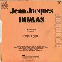 [Pochette de Laissez-moi (Jean-Jacques DUMAS) - verso]