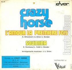 [Pochette de L’amour la premire fois (CRAZY HORSE) - verso]