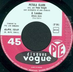 [Pochette de  London (Allons donc) (Petula CLARK)]