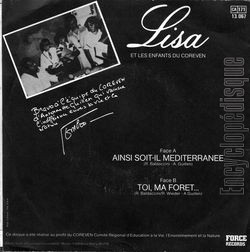 [Pochette de Ainsi soit-il Mditerrane (LISA (4)) - verso]