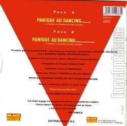 [Pochette de Panique au dancing (ZAP SHAKER) - verso]