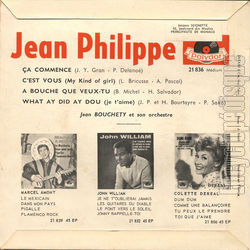 [Pochette de a commence (Jean PHILIPPE) - verso]