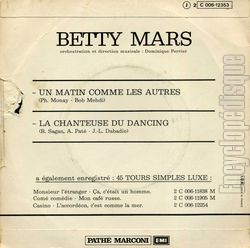 [Pochette de Un matin comme les autres (Betty MARS) - verso]