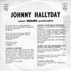 [Pochette de Excuse-moi partenaire (Johnny HALLYDAY) - verso]