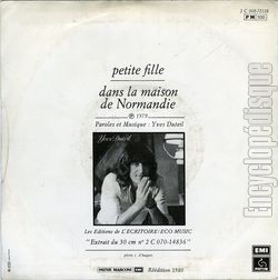 [Pochette de Petite fille (Yves DUTEIL) - verso]