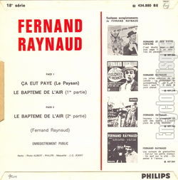 [Pochette de a eut pay ! (Le paysan) (Fernand RAYNAUD) - verso]