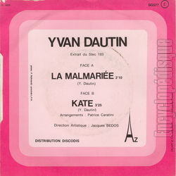 [Pochette de La malmarie (Yvan DAUTIN) - verso]