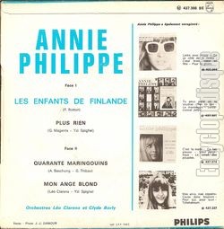 [Pochette de Les enfants de Finlande (Annie PHILIPPE) - verso]