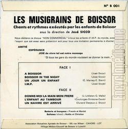 [Pochette de  Boissor (Les MUSIGRAINS DE BOISSOR) - verso]