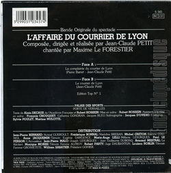 [Pochette de L’affaire du courrier de Lyon (THTRE / SPECTACLE) - verso]