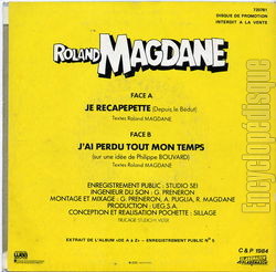 [Pochette de Je recapepette (depuis le bdut) (Roland MAGDANE) - verso]