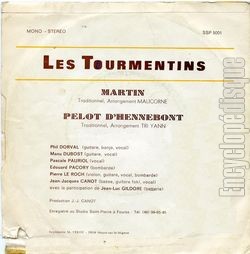 [Pochette de Martin (Les TOURMENTINS) - verso]