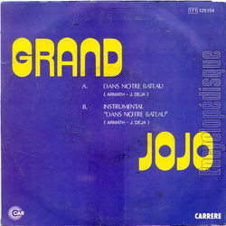 [Pochette de Dans notre bateau (GRAND JOJO) - verso]