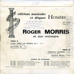 [Pochette de Vous aimez ce disque l ? (Roger MORRIS) - verso]