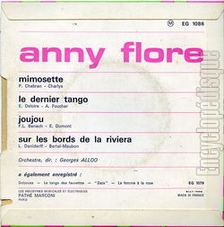 [Pochette de Mimosette (Anny FLORE) - verso]