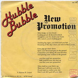 [Pochette de New promotion (HUBBLE BUBBLE) - verso]