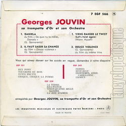 [Pochette de Daniela (Georges JOUVIN) - verso]