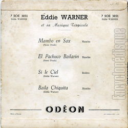 [Pochette de Mambo en sax (Eddie WARNER) - verso]