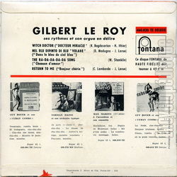 [Pochette de Witch doctor (Gilbert LE ROY) - verso]