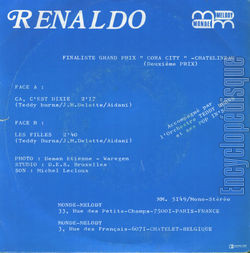 [Pochette de a, c’est Dixie (RENALDO (2)) - verso]