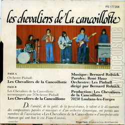 [Pochette de Les chevaliers de la cancoillote (Les CHEVALIERS DE LA CANCOILLOTE) - verso]