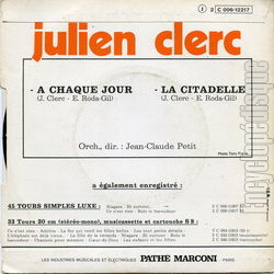 [Pochette de  chaque jour (Julien CLERC) - verso]