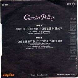 [Pochette de Tous les bateaux, tous les oiseaux (Claudia POLLEY) - verso]