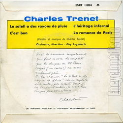 [Pochette de L’hritage infernal (Charles TRENET) - verso]