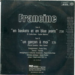 [Pochette de En baskets et en blue jeans (FRANCINE (2)) - verso]