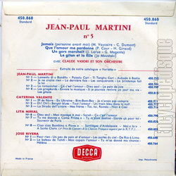 [Pochette de Jamais (Jean-Paul MARTINI) - verso]