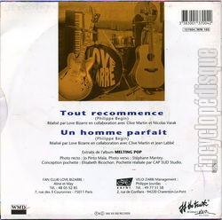 [Pochette de Tout recommence (LOVE BIZARRE) - verso]