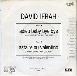 [Pochette de Adieu baby, bye bye (David IFRAH) - verso]