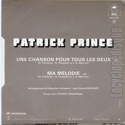 [Pochette de Une chanson pour tous les deux (Patrick PRINCE) - verso]