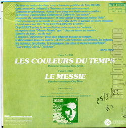 [Pochette de Les couleurs du temps (T.V. (Tlvision)) - verso]