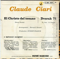 [Pochette de El Christo del oceano (Claude CIARI) - verso]