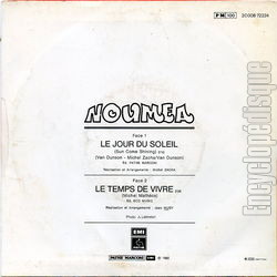 [Pochette de Le jour du soleil (NOUMA) - verso]