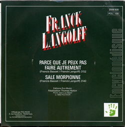 [Pochette de Parce que je peux pas faire autrement (Franck LANGOLFF) - verso]