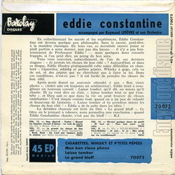 [Pochette de Cigarettes, whisky et p’tites ppes (Eddie CONSTANTINE) - verso]