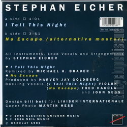 [Pochette de I tell this night (Stephan EICHER) - verso]