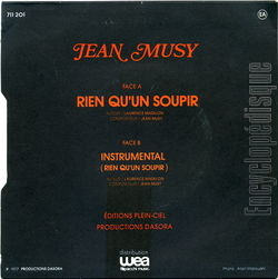 [Pochette de Rien qu’un soupir (Jean MUSY) - verso]