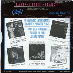 [Pochette de Child (PARIS FRANCE TRANSIT) - verso]