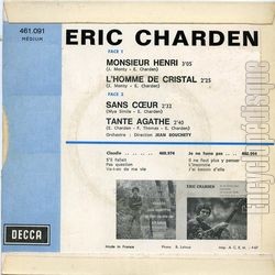 [Pochette de Monsieur Henri (ric CHARDEN) - verso]