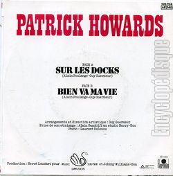 [Pochette de Sur les docks (Patrick HOWARDS) - verso]