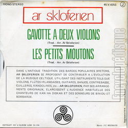 [Pochette de Gavotte  deux violons (AR SKLOFERIEN) - verso]