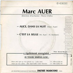 [Pochette de Alice dans la nuit (Marc AUER) - verso]