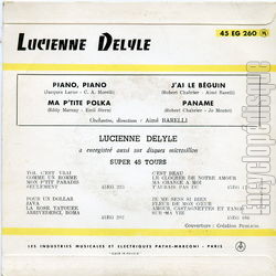 [Pochette de Piano, piano - N10 (Lucienne DELYLE) - verso]