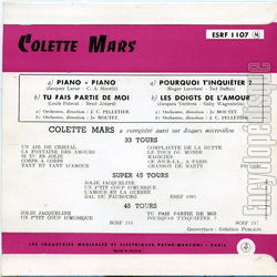 [Pochette de Piano-piano (Colette MARS) - verso]